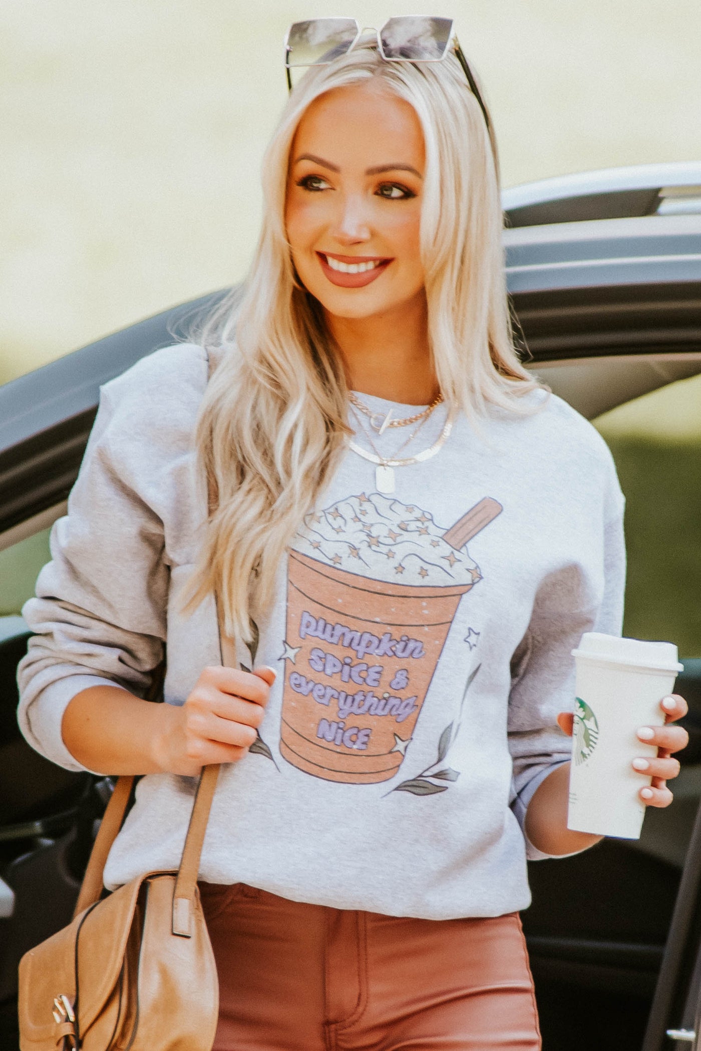 Heather Grey Pumpkin Spice Graphic Sweatshirt