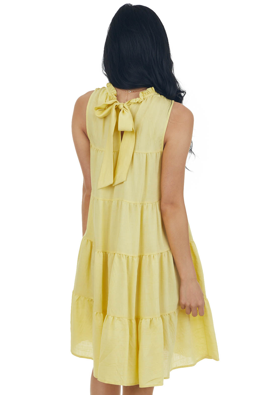 Honeysuckle Babydoll Tiered Woven Mini Dress