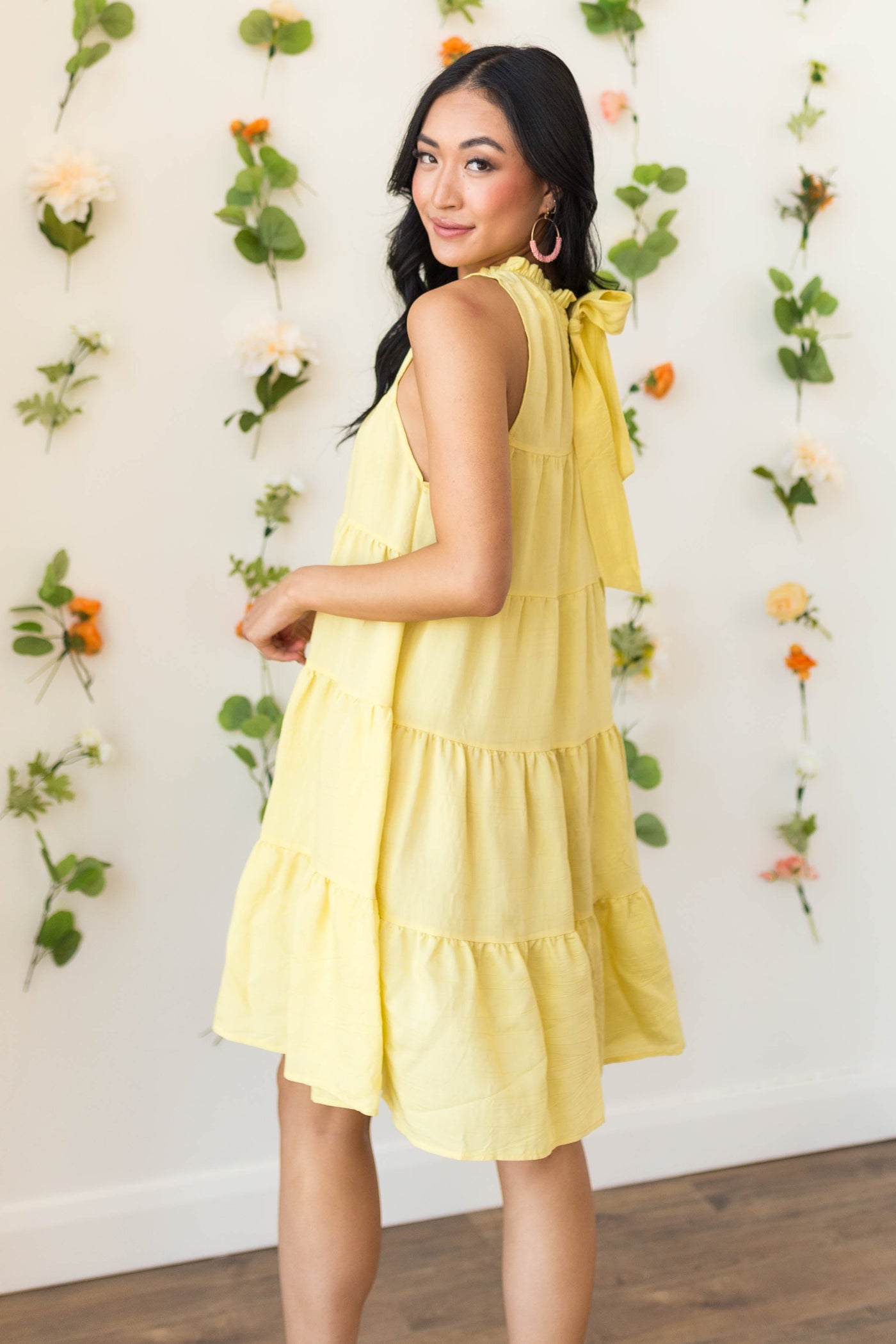 Honeysuckle Babydoll Tiered Woven Mini Dress