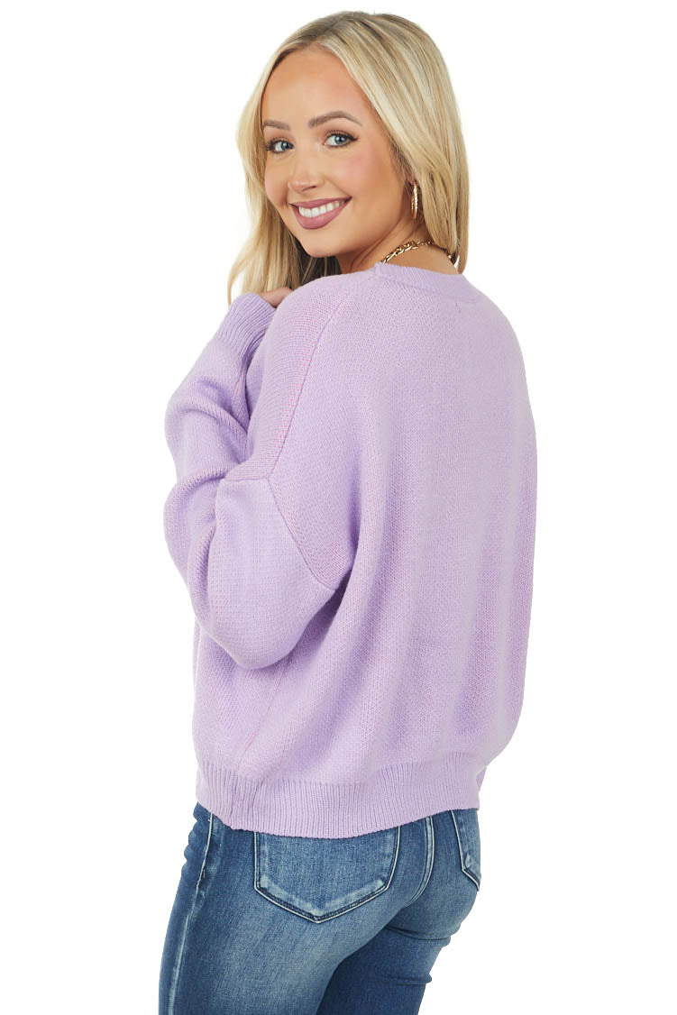 Iris Smiley Face Graphic Long Sleeve Sweater