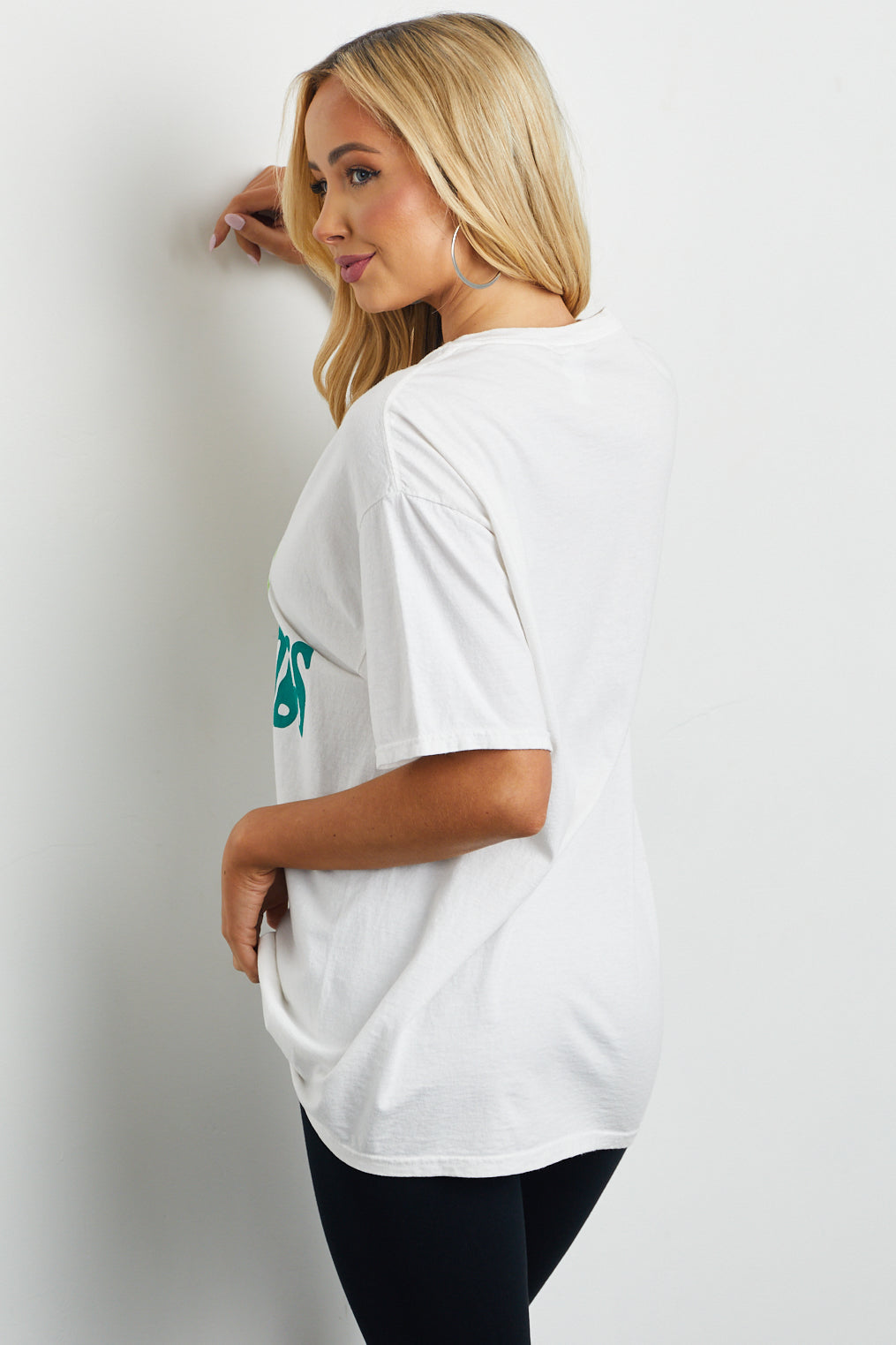Ivory 'Palm Springs' Oversized Graphic Tee