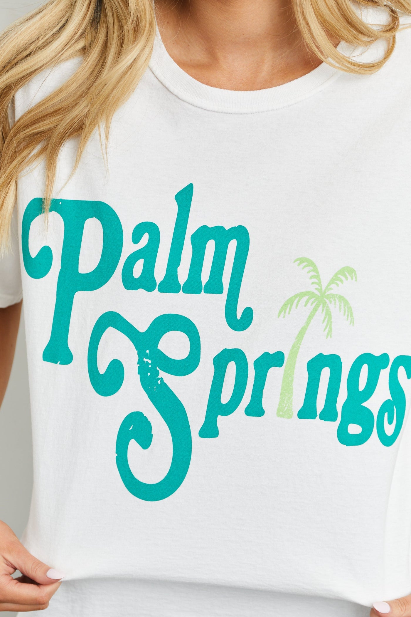 Ivory 'Palm Springs' Oversized Graphic Tee