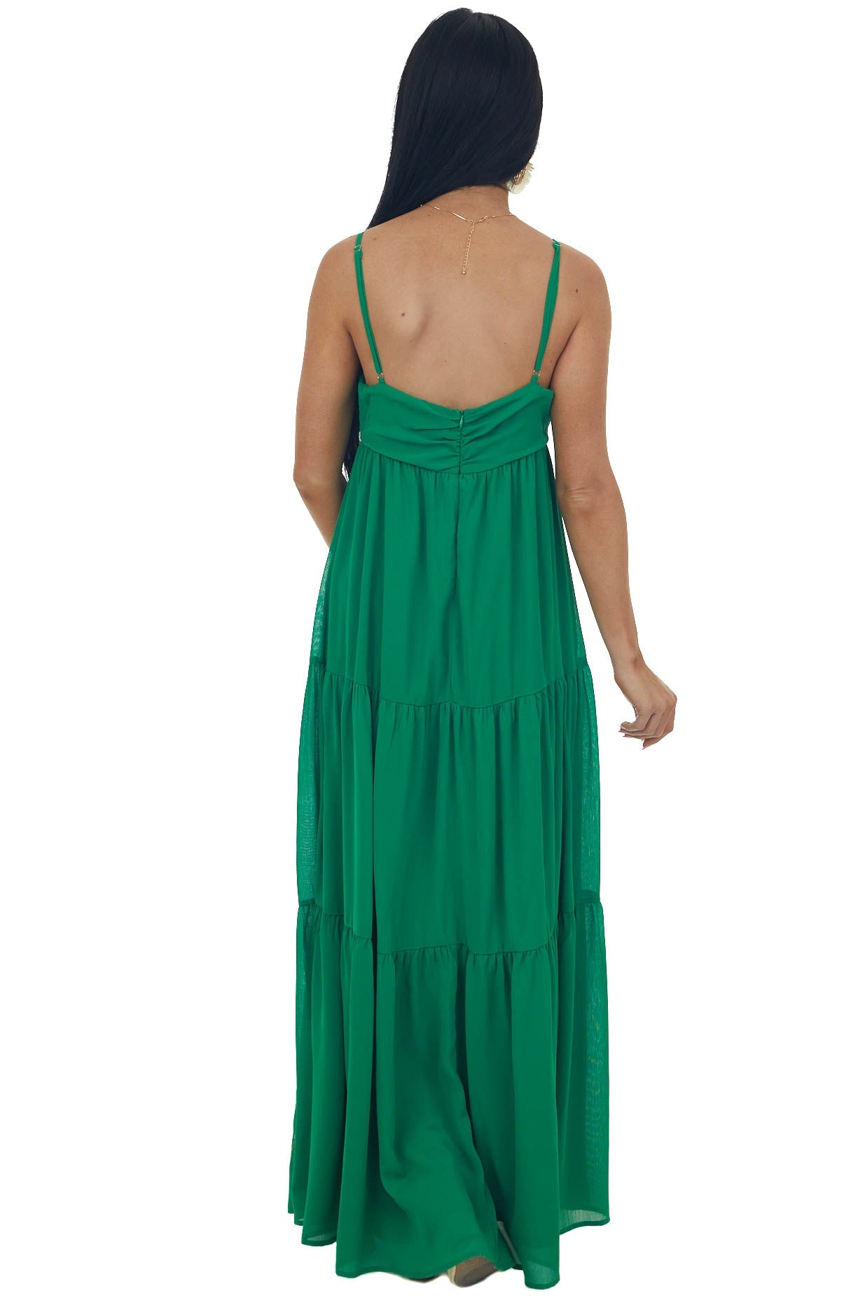 Jade Sleeveless Tiered Woven Maxi Dress