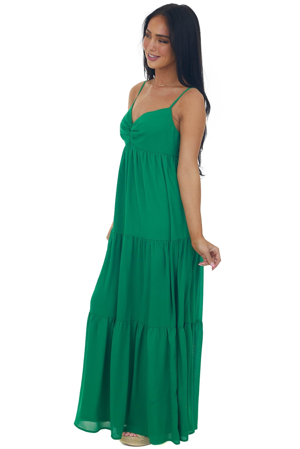 Jade Sleeveless Tiered Woven Maxi Dress