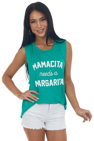 Kelly Green 'Mamacita Needs a Margarita' Tank Top