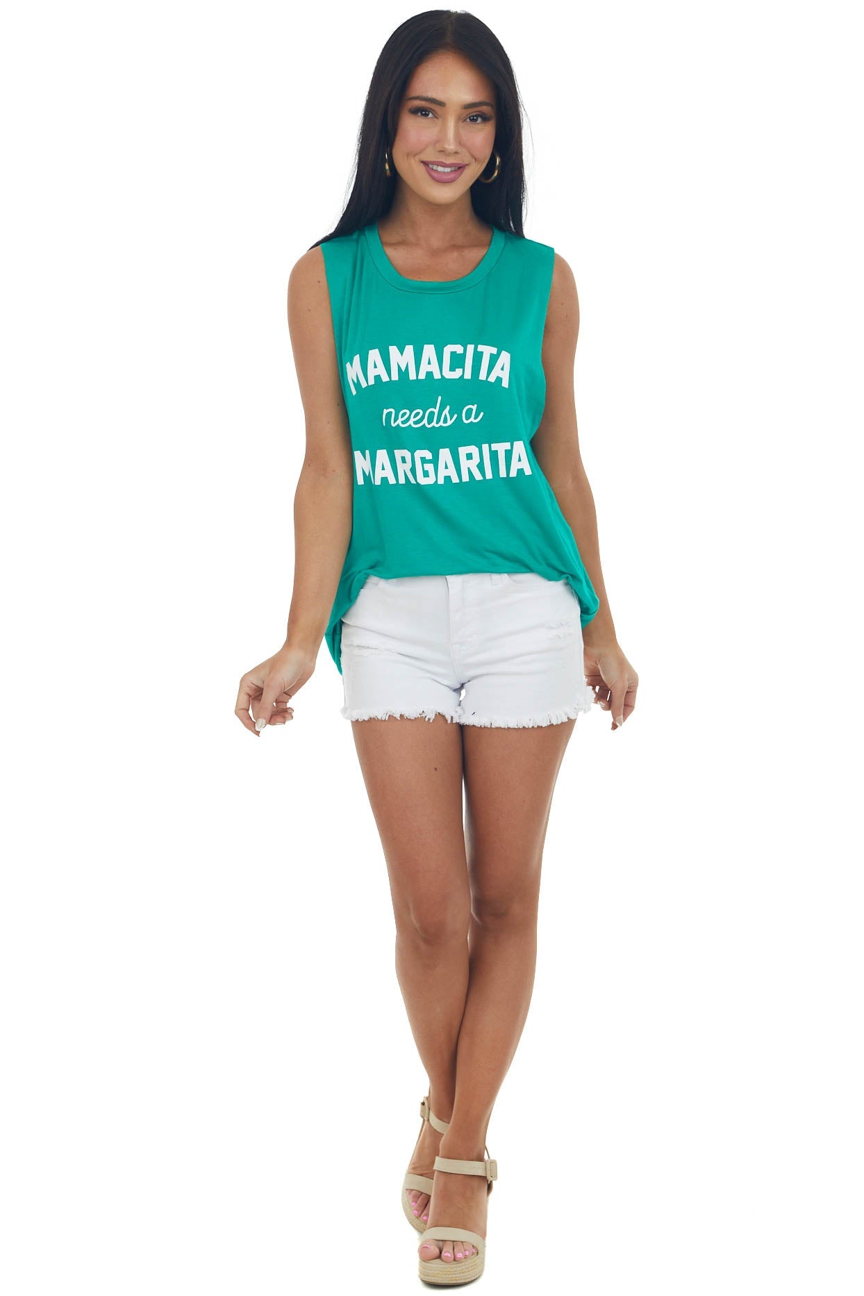 Kelly Green 'Mamacita Needs a Margarita' Tank Top