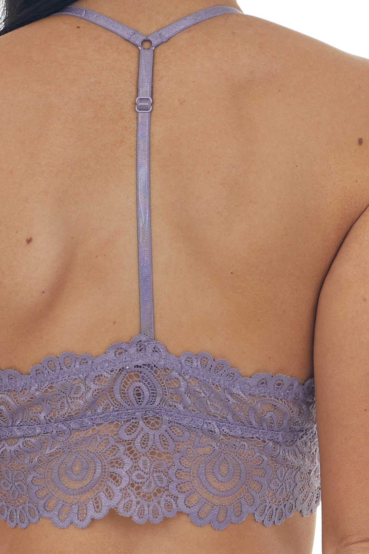 Lavender Scalloped Lace Triangle Bralette