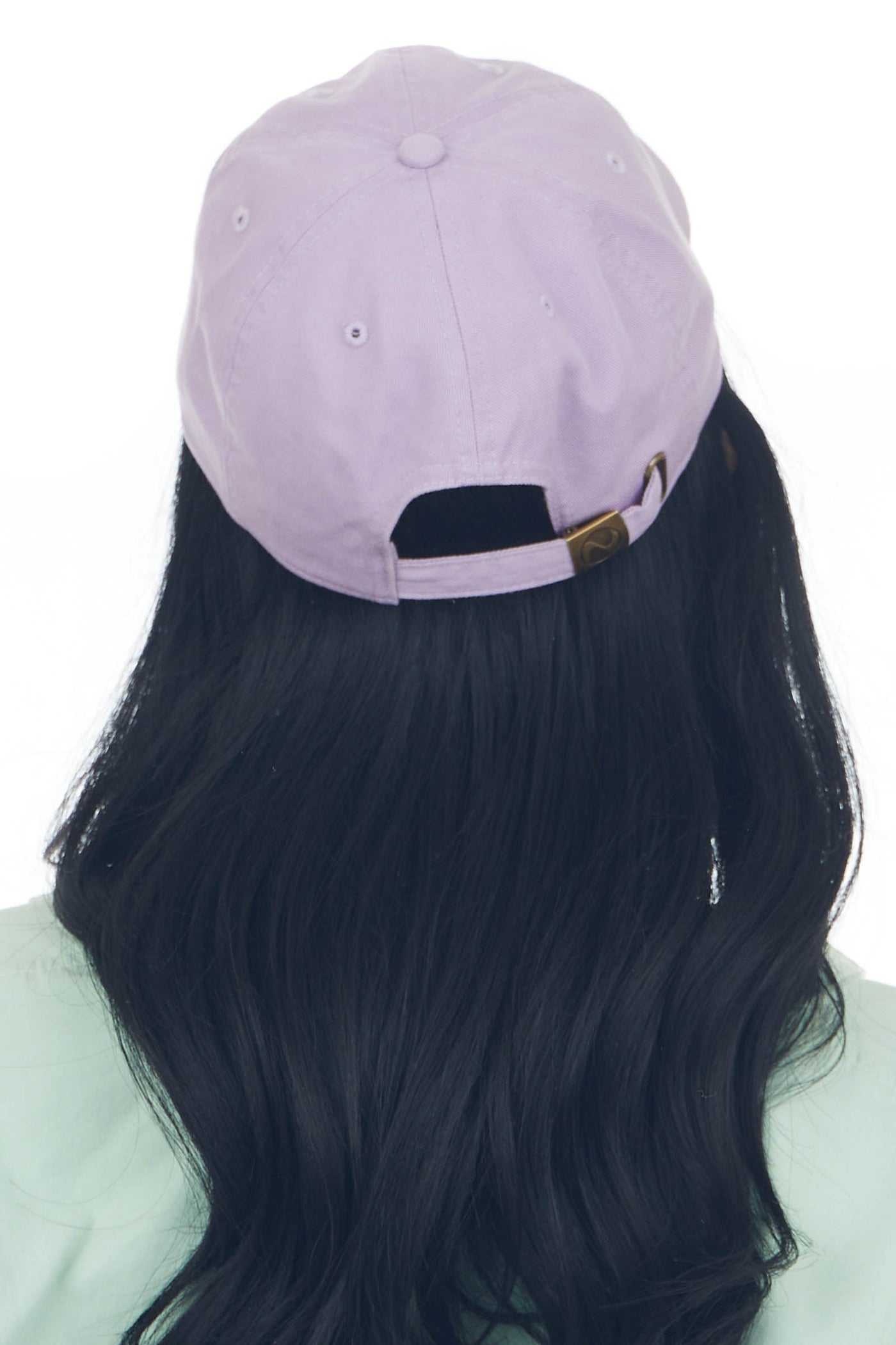 Lavender Smiley Face Embroidered Baseball Cap