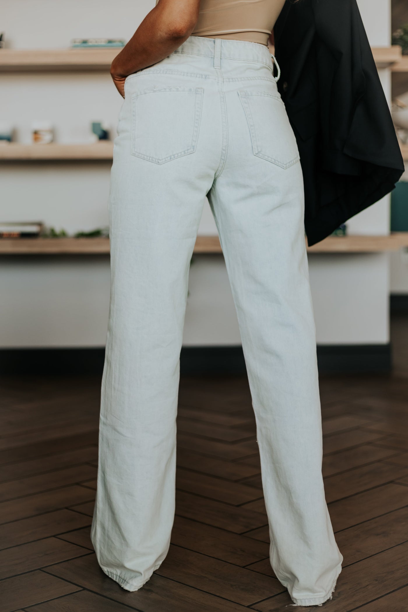 Light Wash 90s Vintage High Rise Wide Leg Jeans