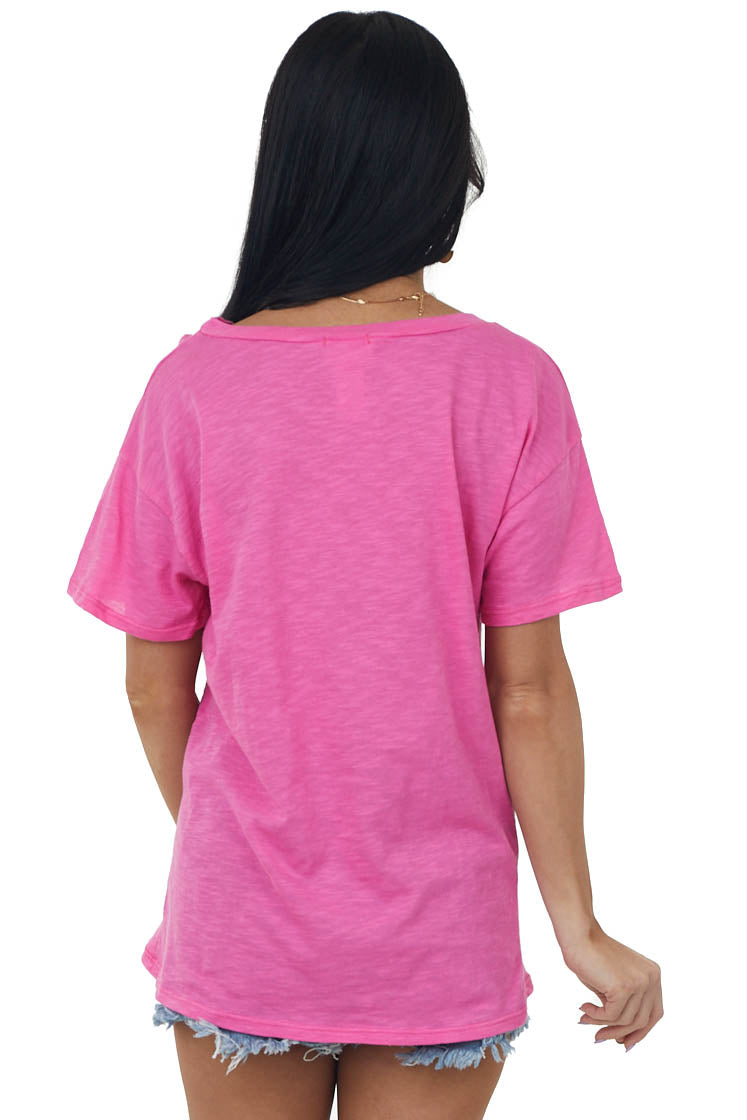 Magenta 'Keep Calm Dream On' Graphic Tee