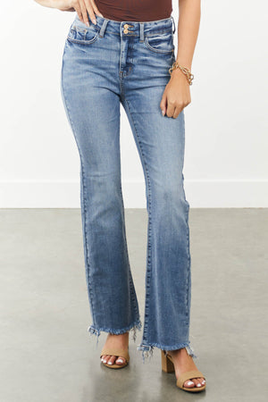 Medium Wash High Rise Bootcut Jeans