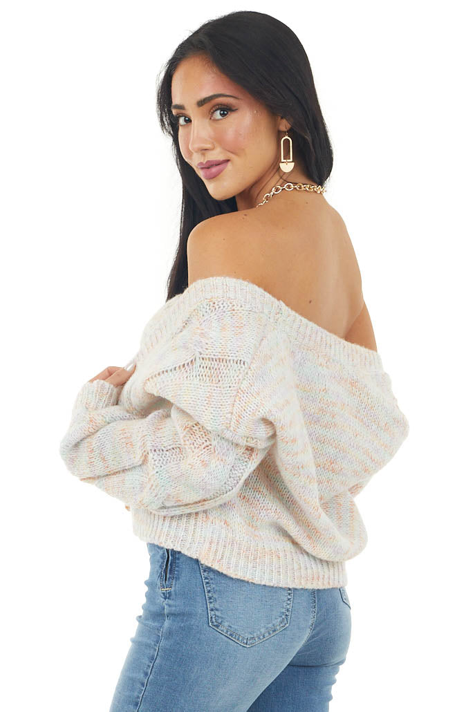 Multicolor Sleeveless Bandeau with Cardigan Set