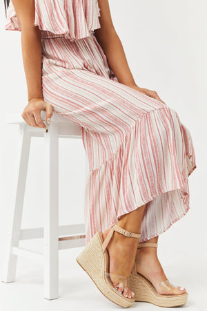 Nude Lucite Espadrille Ankle Strap Wedges