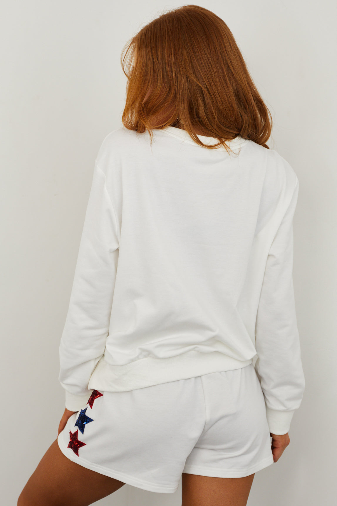 Off White Americana Sequin Star Patch Sweatshirt
