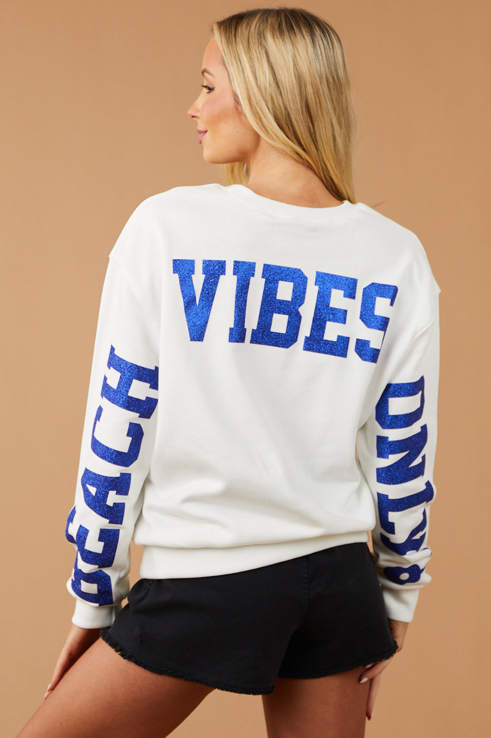 Off White 'Beach Vibes Only' Graphic Sweatshirt