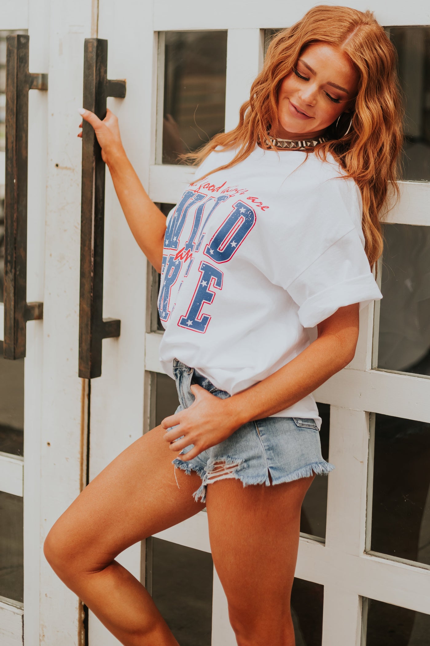 Off White 'Wild and Free' Oversized Graphic Tee