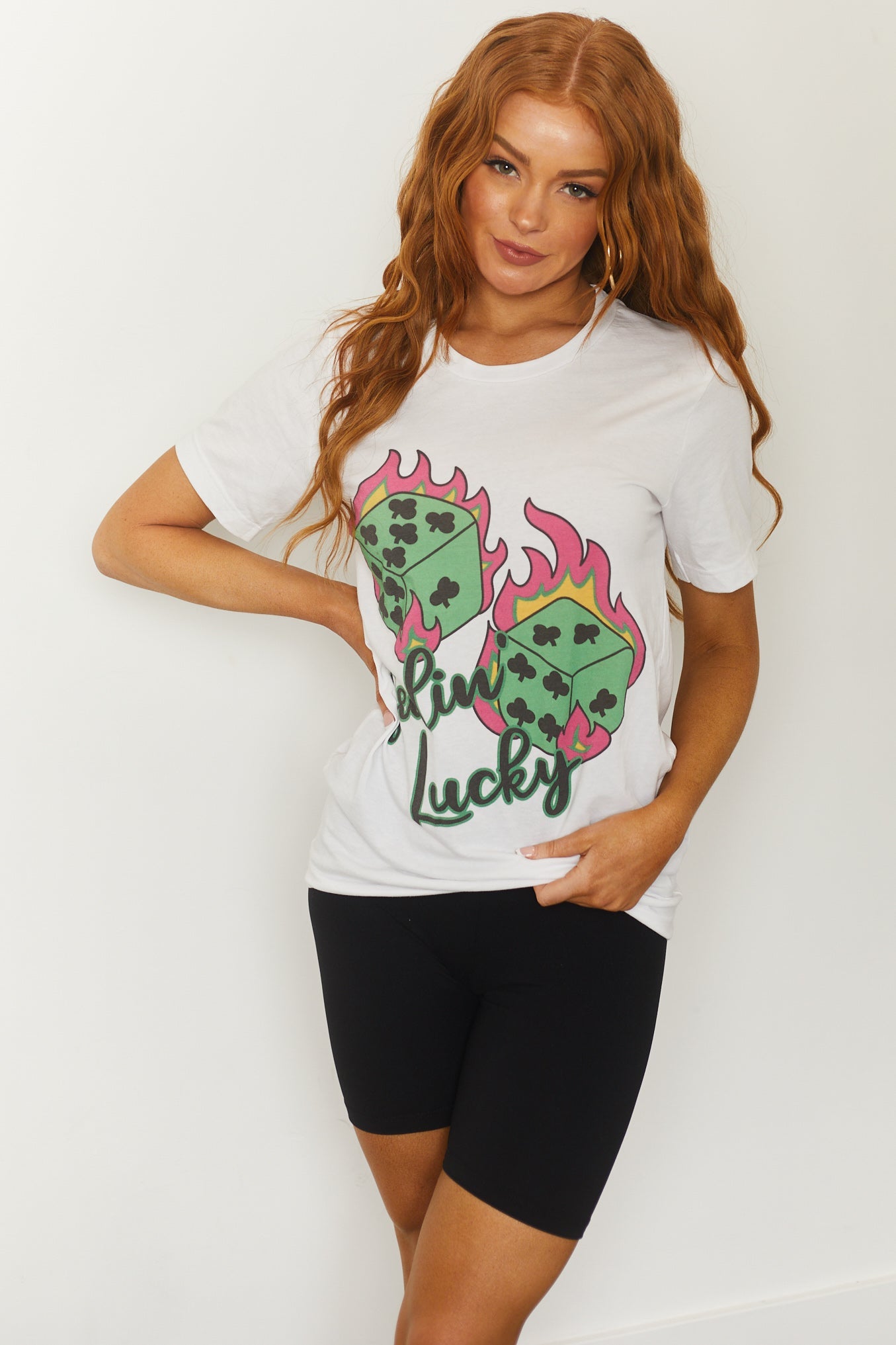 Off White 'Feelin Lucky' Dice Graphic Knit Tee