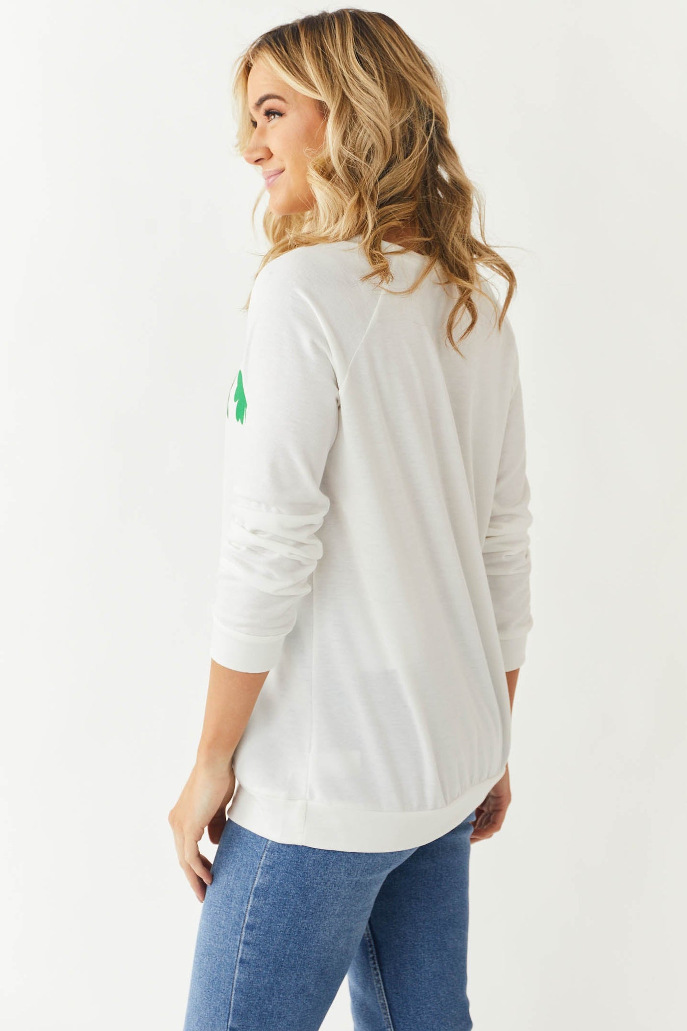 Off White 'Lucky' Graphic Pullover Top