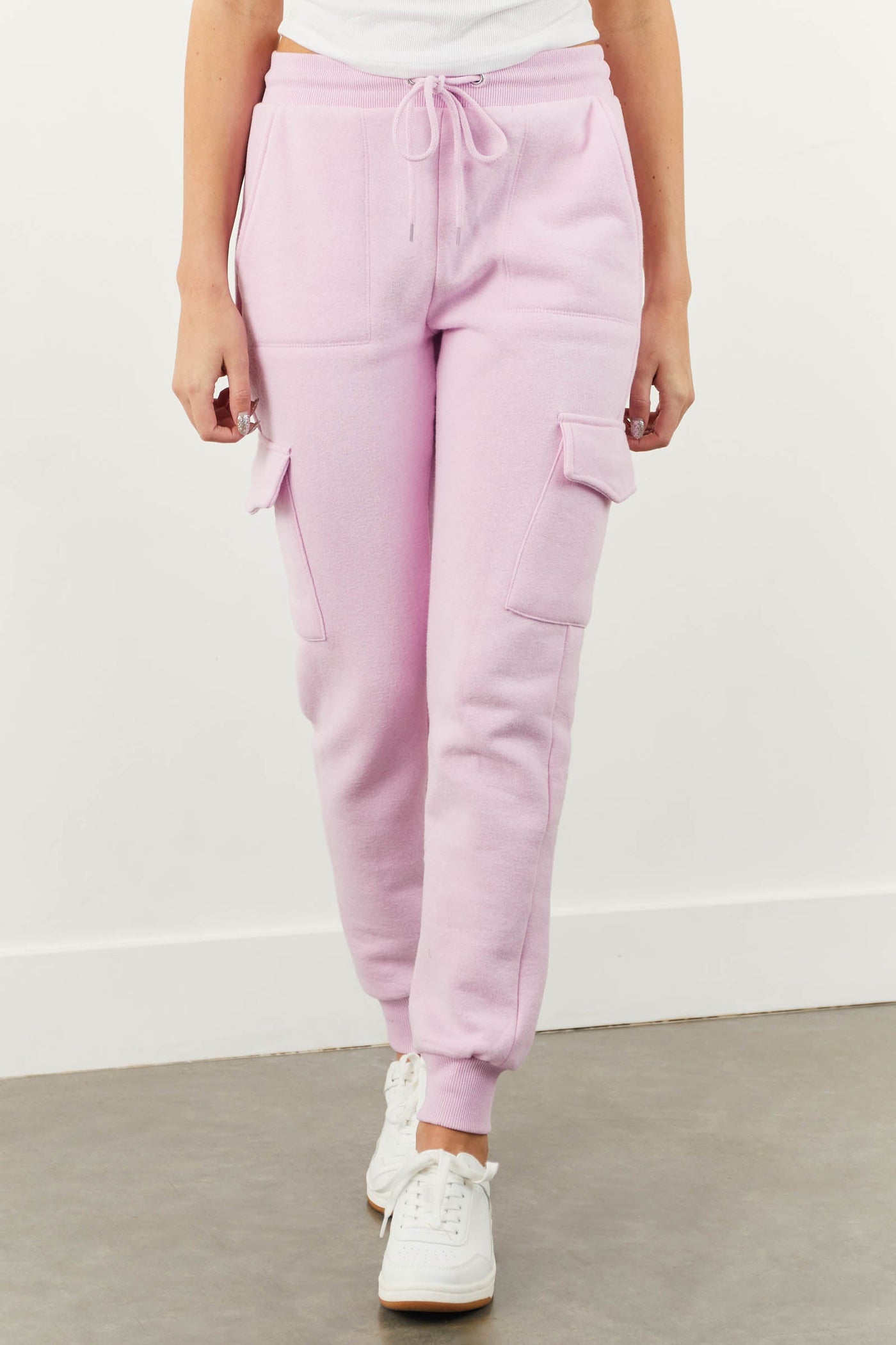 Orchid Cargo Pocket Thick Jogger Sweatpants
