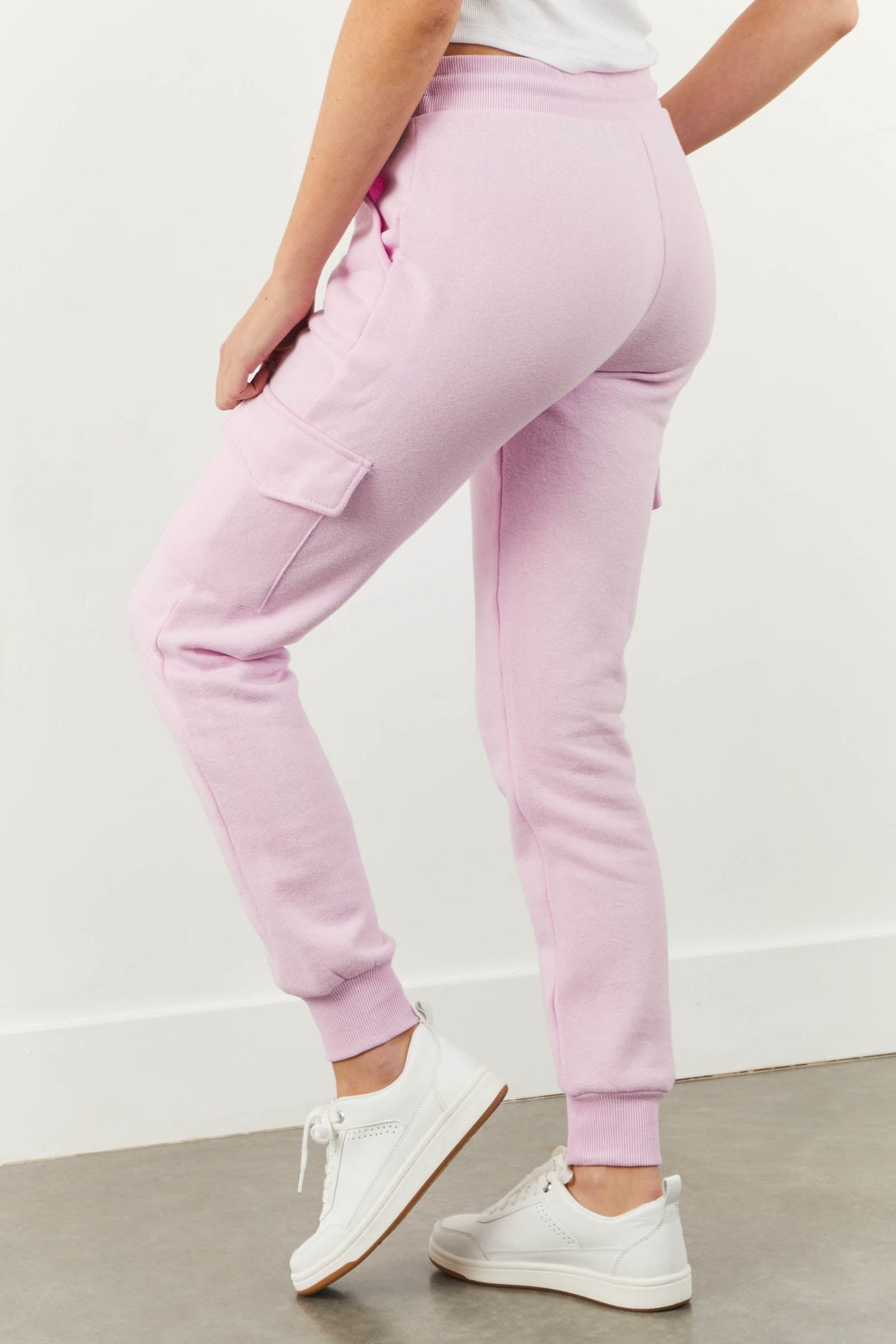 Orchid Cargo Pocket Thick Jogger Sweatpants