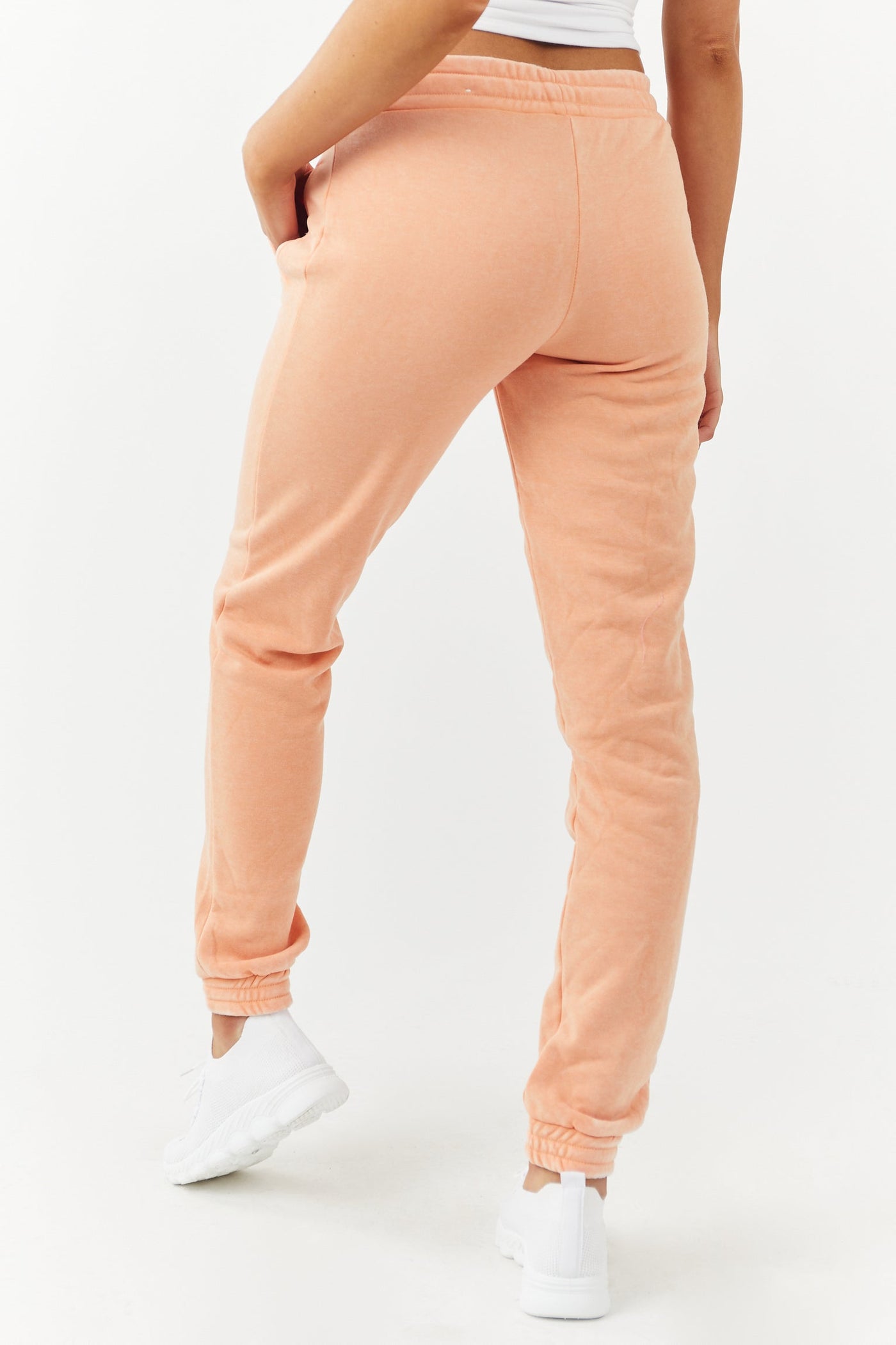 Peach Burnout Wash Ultra Soft Drawstring Joggers