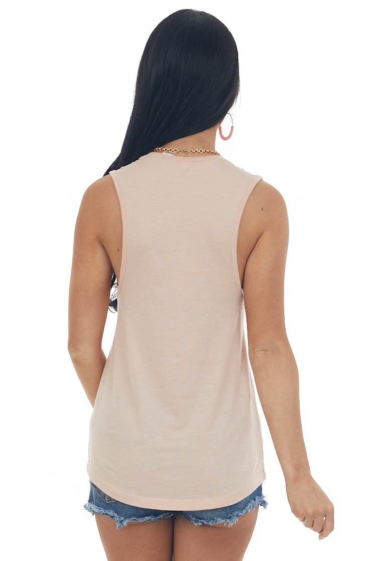 Peach 'Salty At Least Bring Tequila' Tank Top