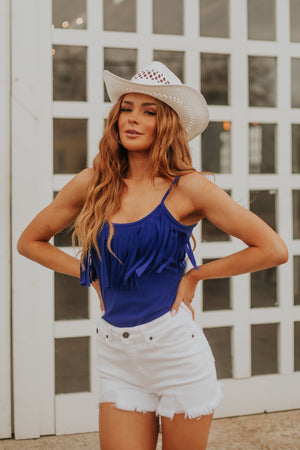 Pearl High Rise Distressed Denim Shorts with Frayed Hem