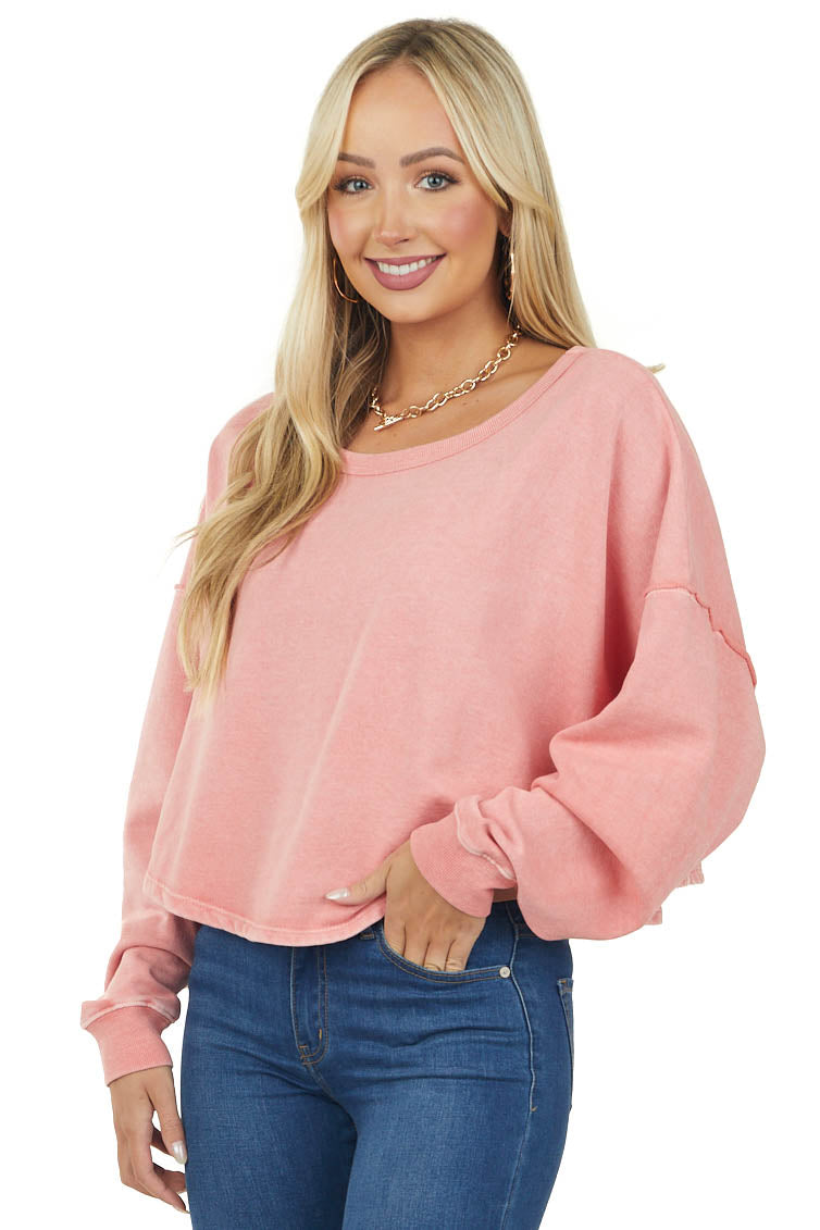 Punch Oversized Fleece Lined Cropped Sweatshirt