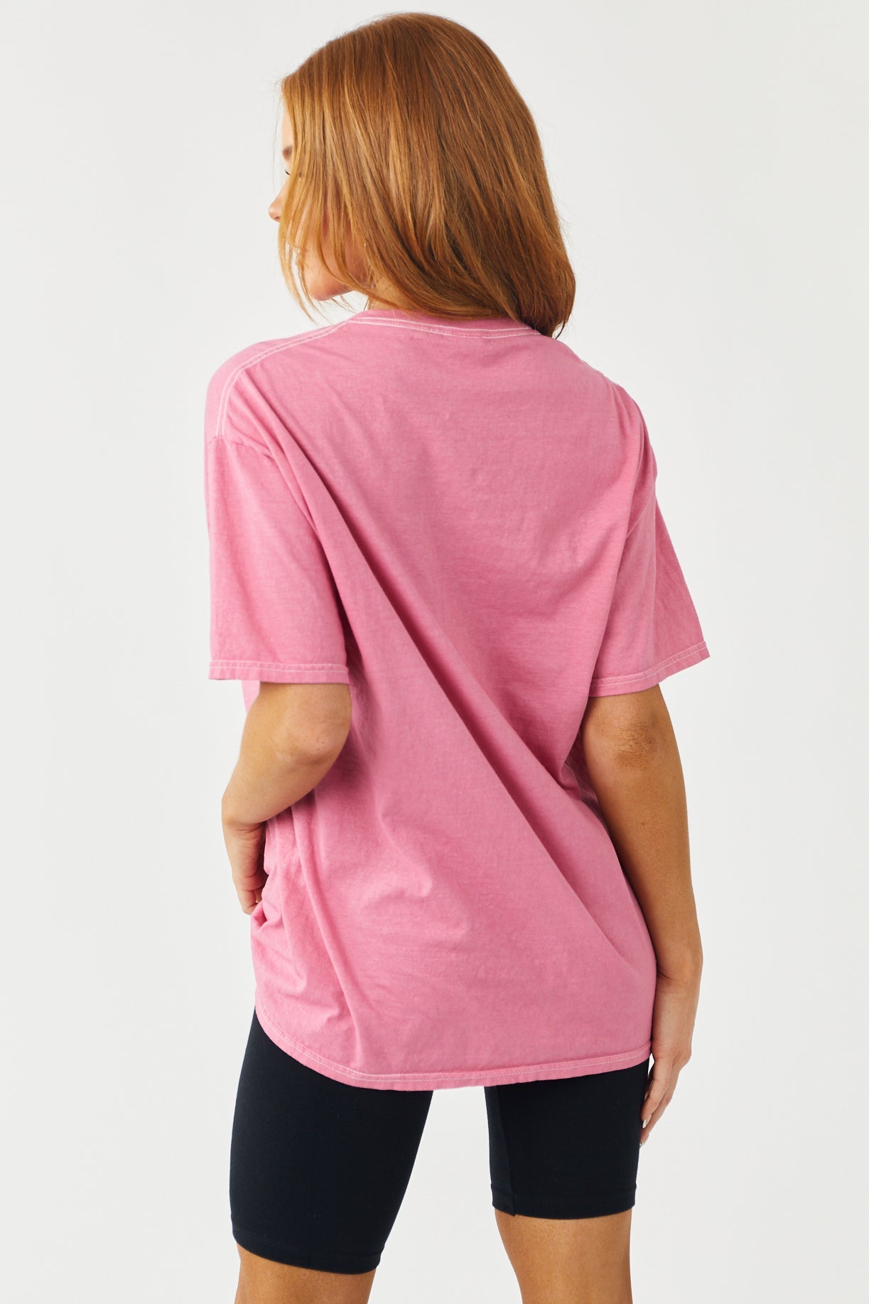 Punch Pink 'Sunshine' Oversized Graphic Tee