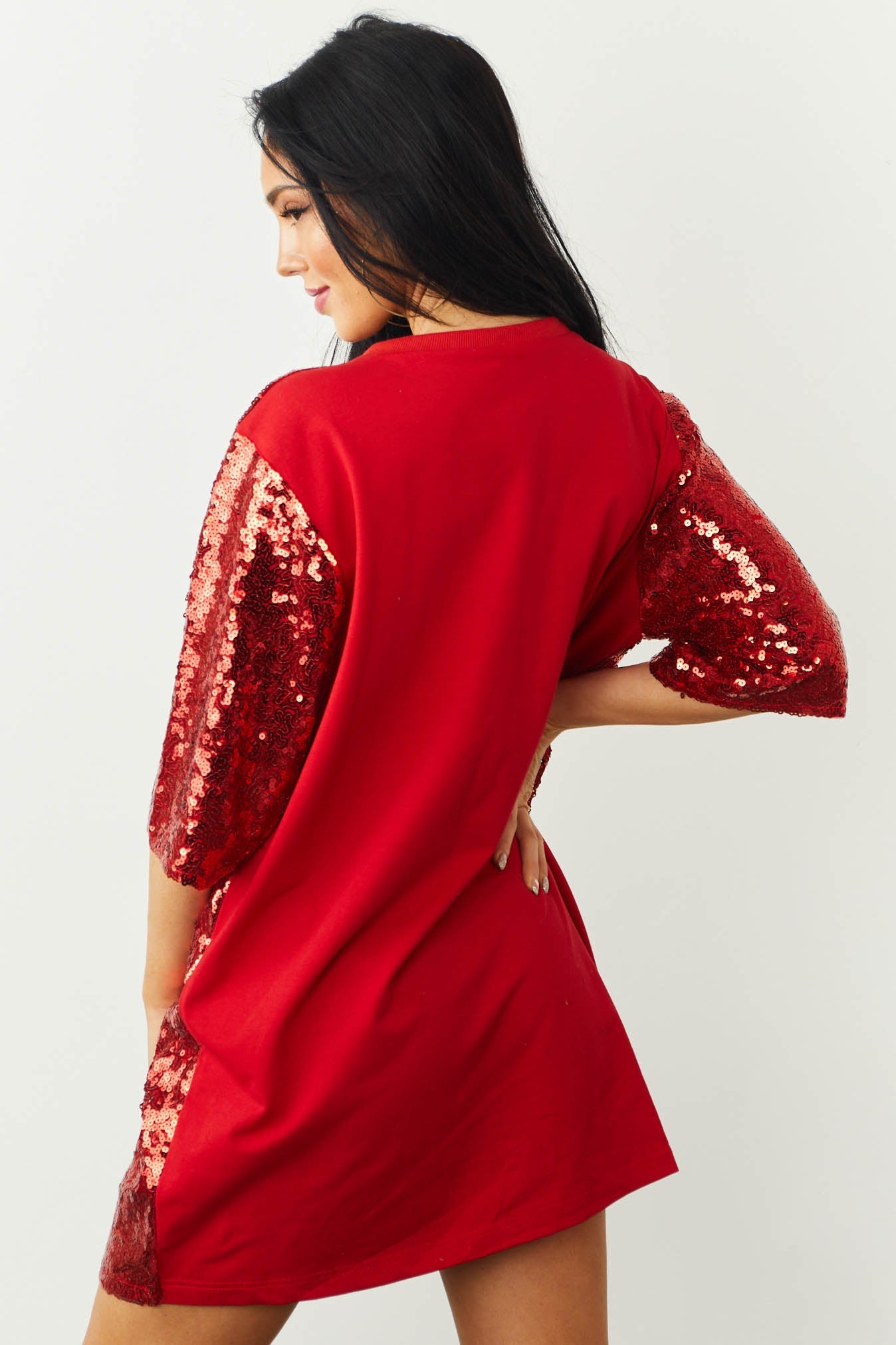 Ruby 'All You Need is Love' Sequin Tee Shirt Dress