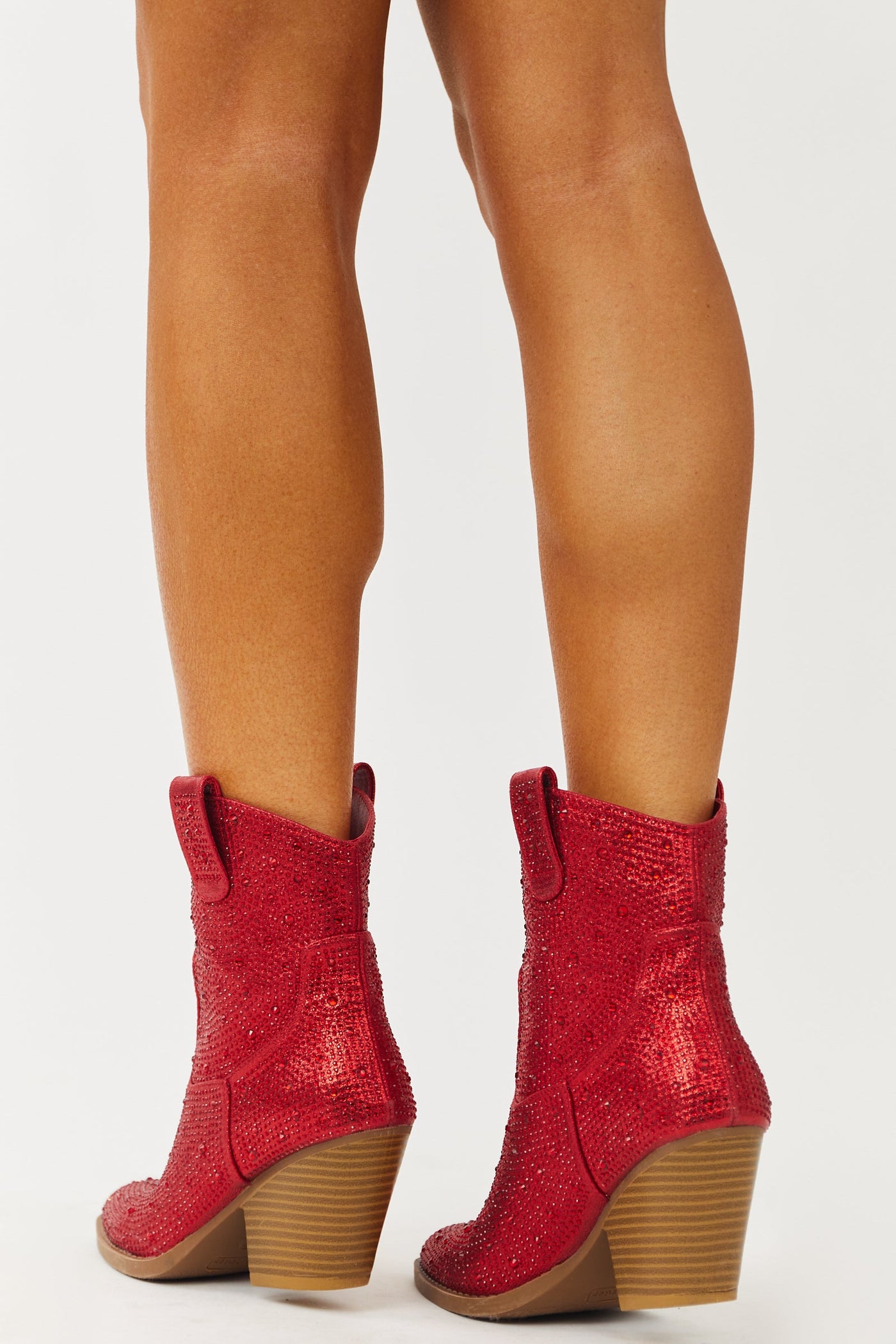 Ruby Bedazzled Pointed Toe Western Booties
