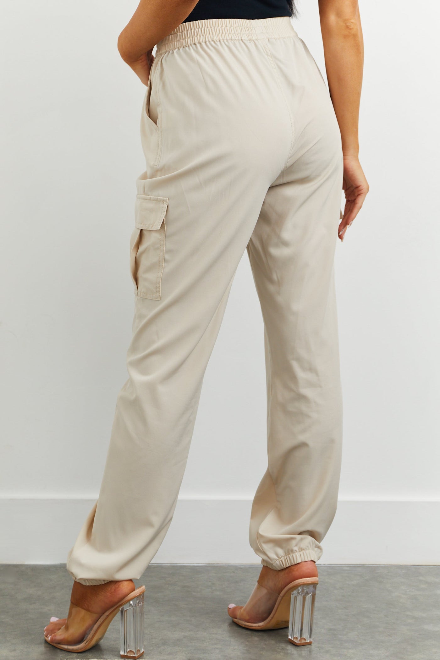 Sand Drawstring Cargo Joggers