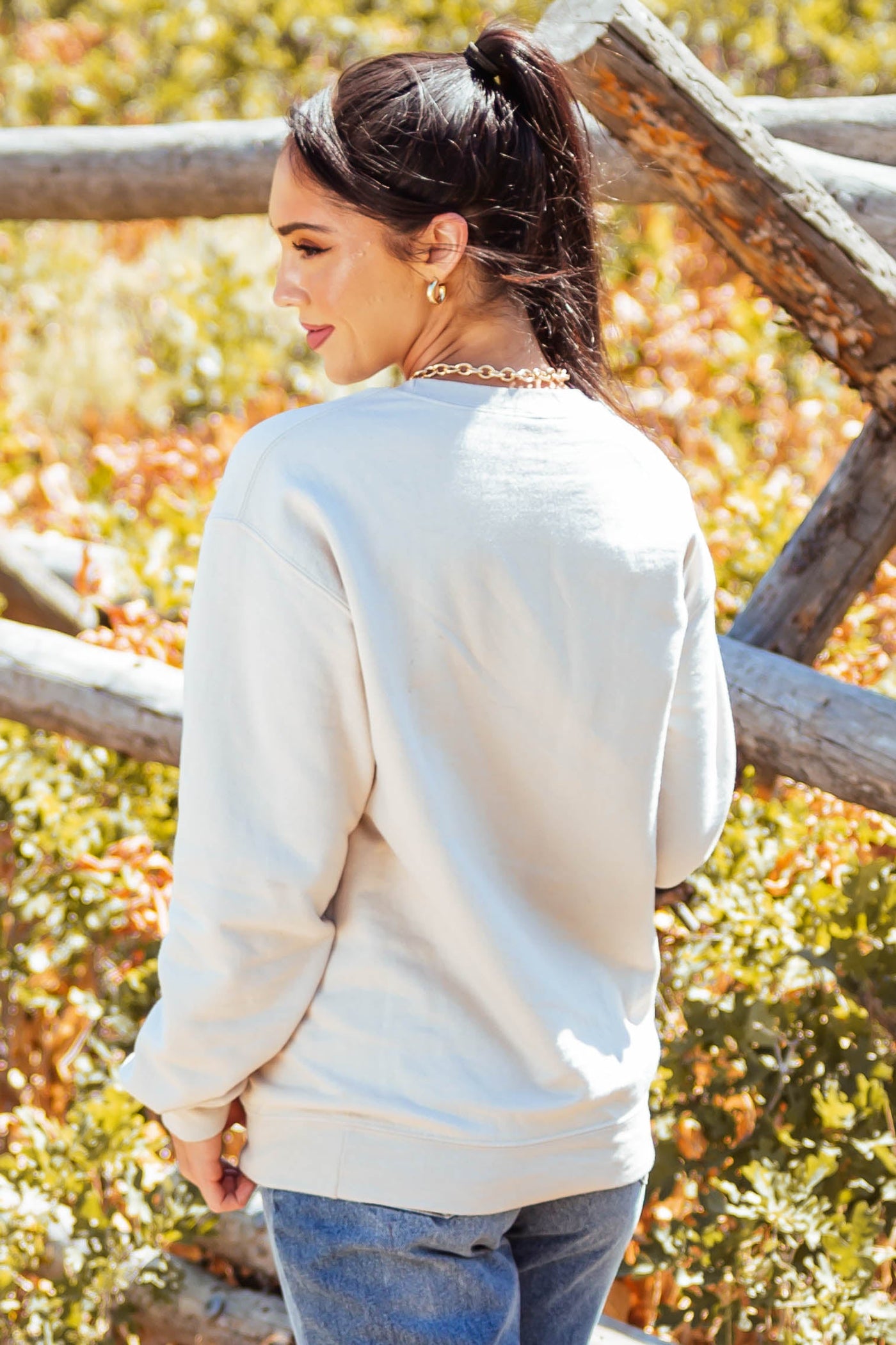 Sand 'Spice Spice Baby' Graphic Sweatshirt