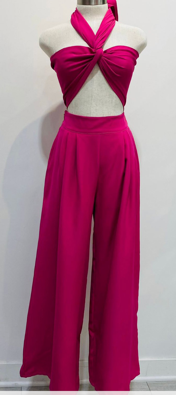 Hibiscus Wrap Around Top and Pants Set