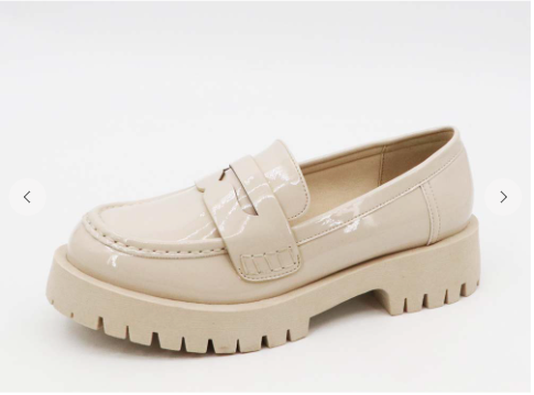 Vanilla Treaded Sole Platform Penny Loafers