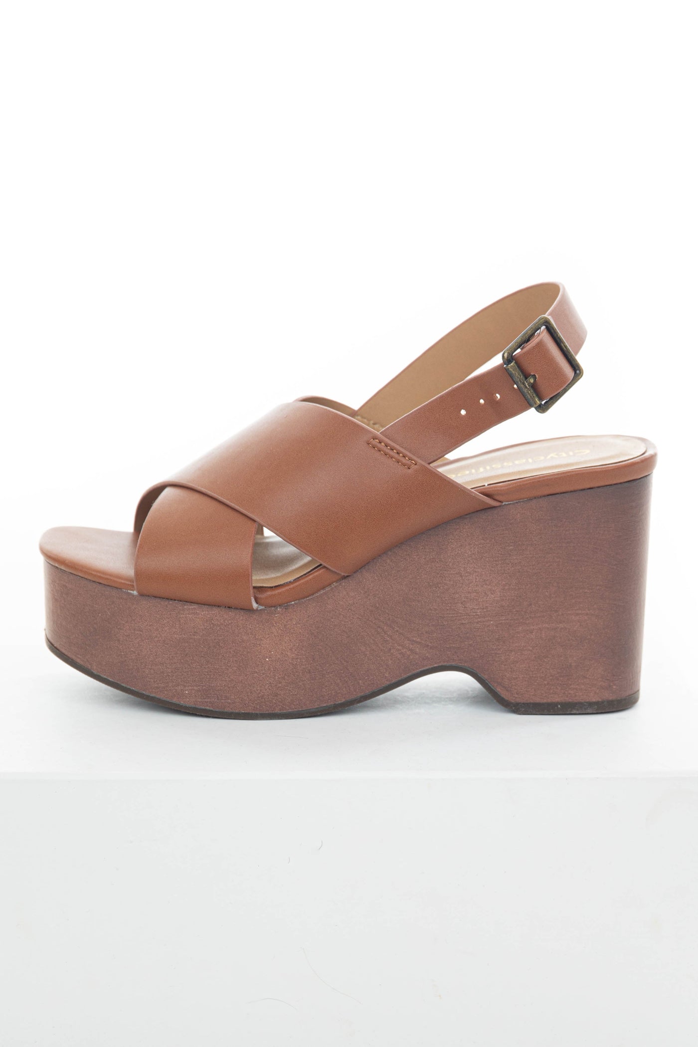 Spice Platform Clog Heels with Square Toe