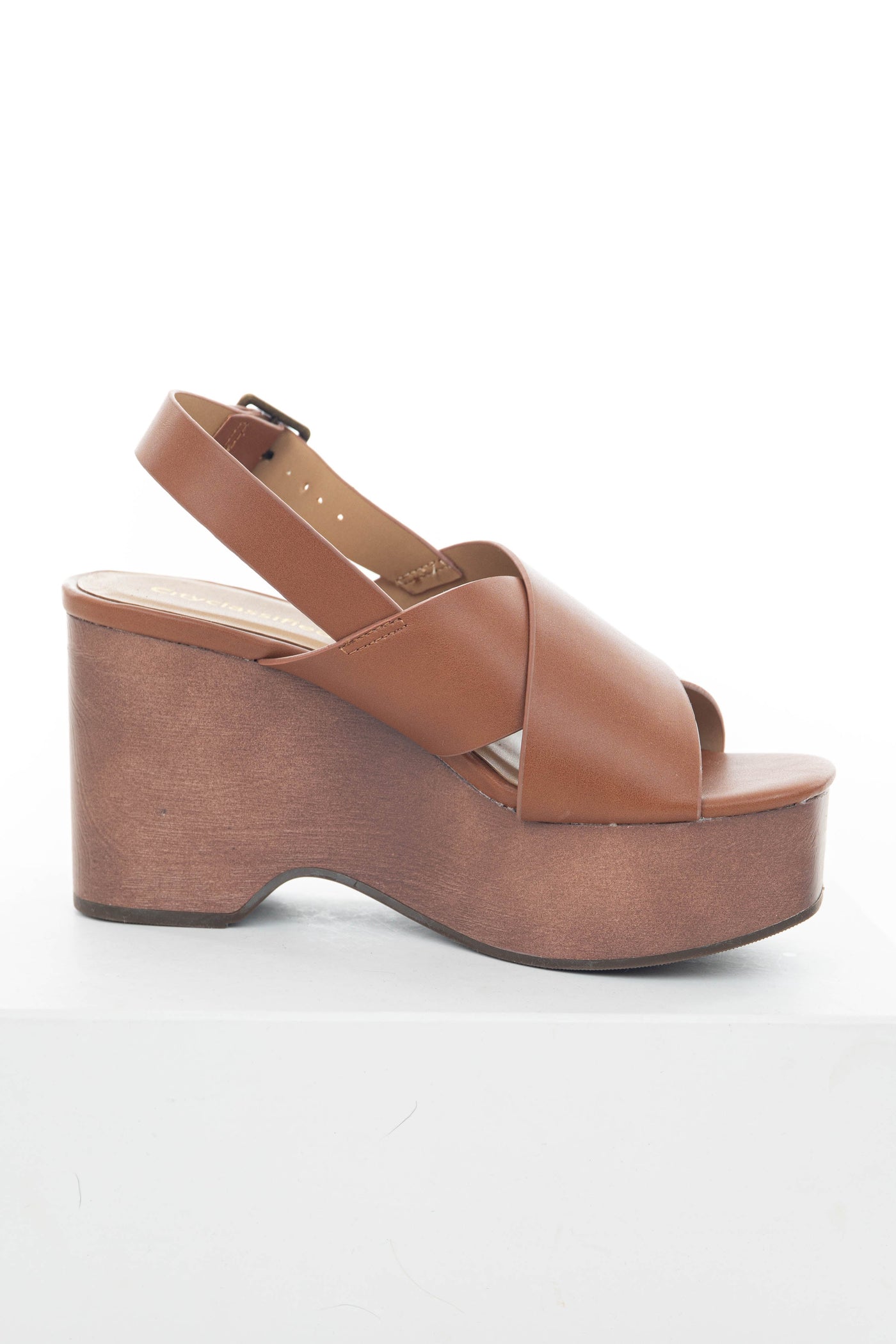 Spice Platform Clog Heels with Square Toe