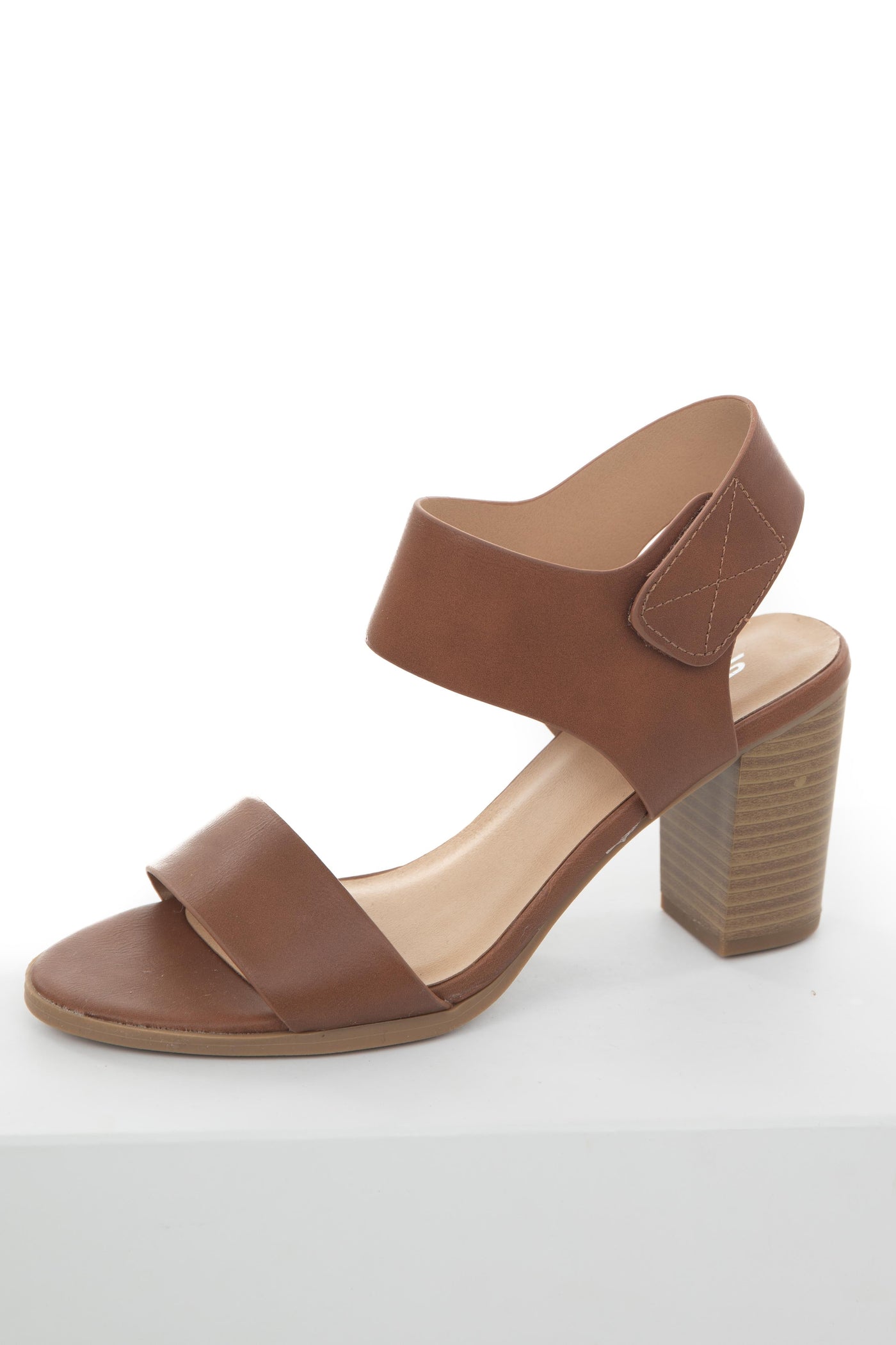 Spice Stacked Heels with Velcro Sling Back