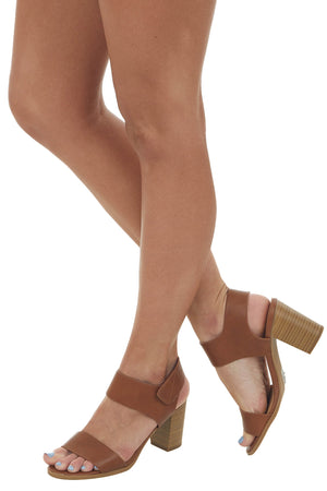 Spice Stacked Heels with Velcro Sling Back