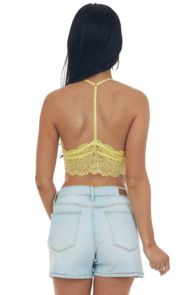 Sunshine Scalloped Lace Triangle Bralette