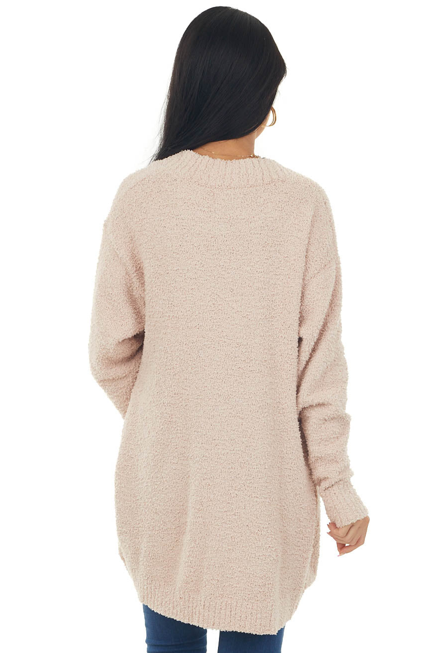 Tea Rose Super Soft Fleece Cocoon Cardigan