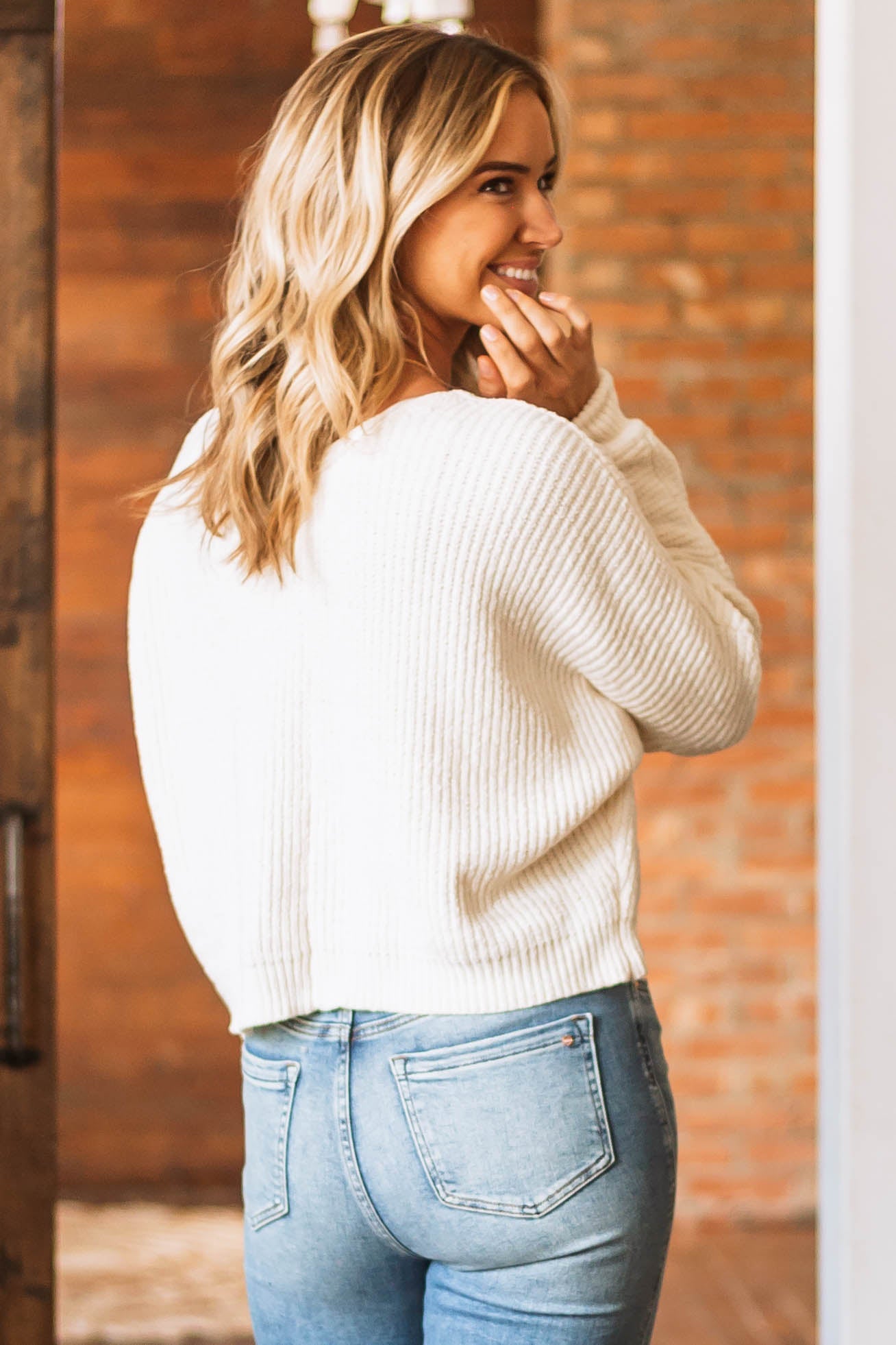 Vanilla Chenille Dolman Sleeve Wide Sweater