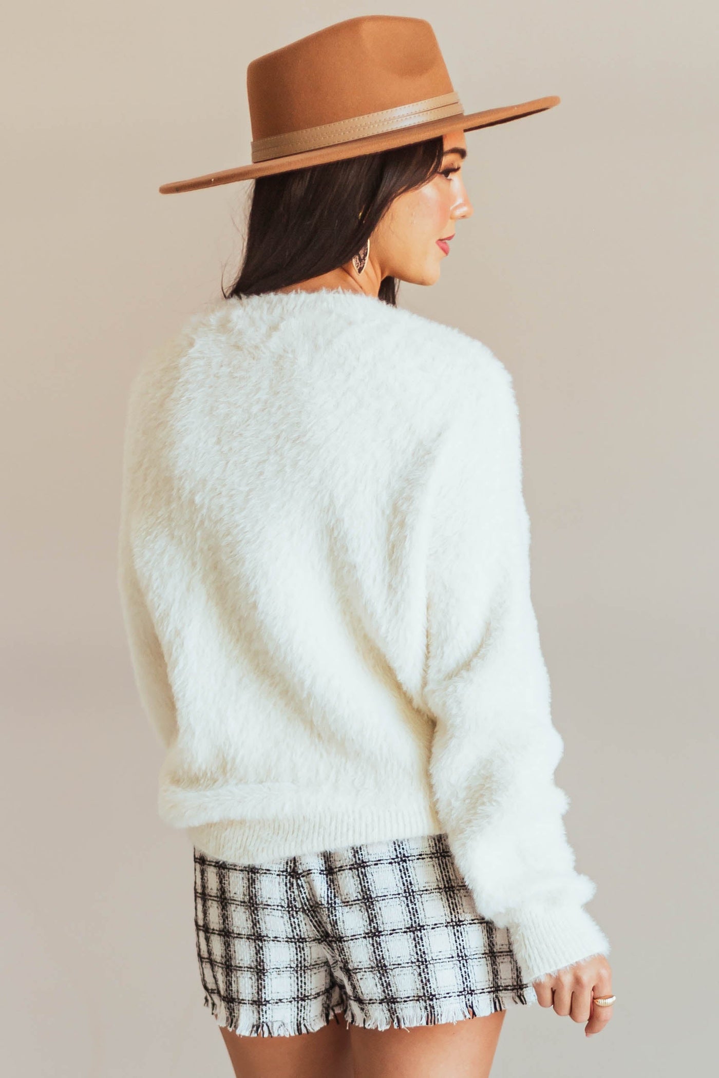 Vanilla Yin and Yang Graphic Fuzzy Sweater