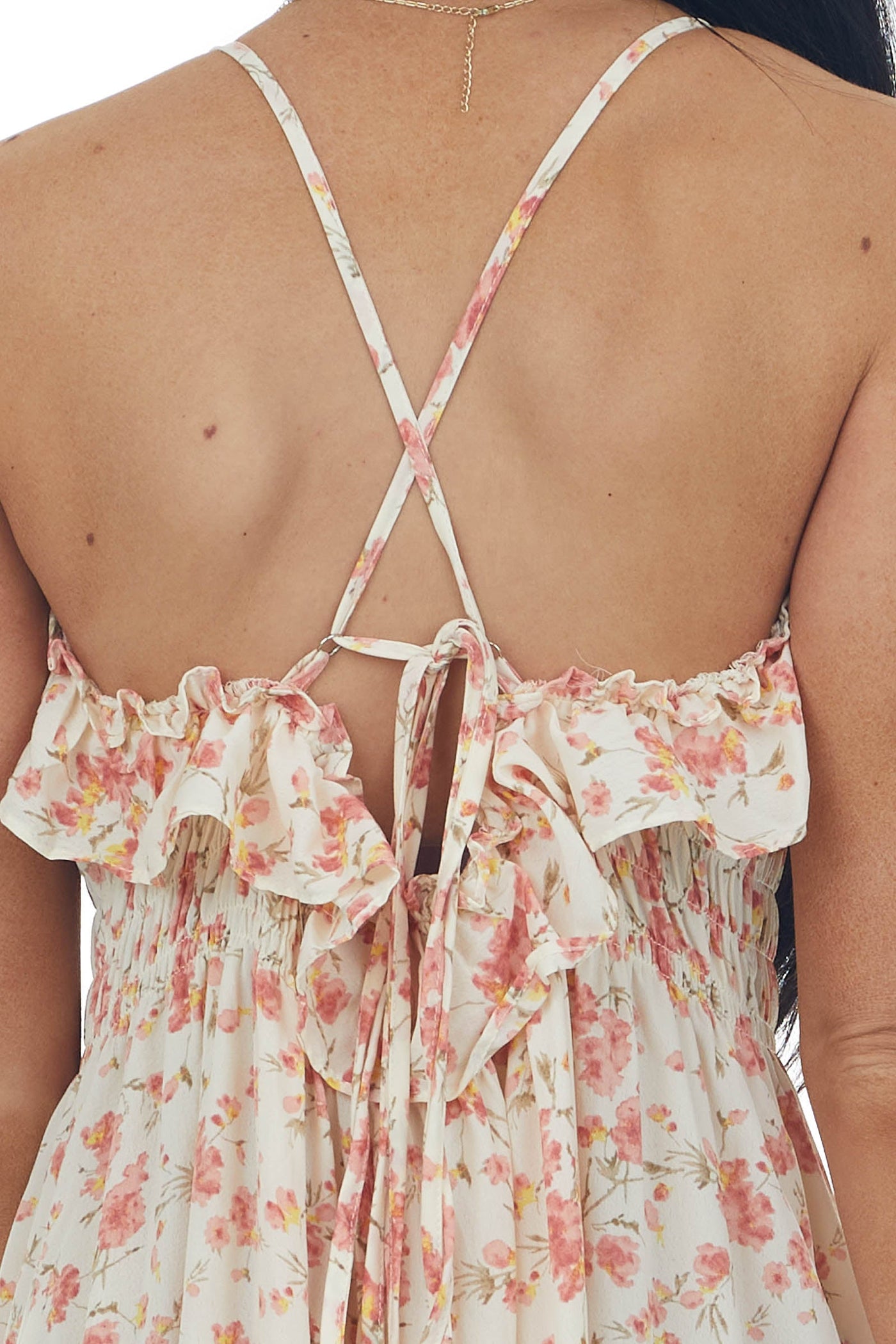 Vanilla and Punch Floral Sleeveless Maxi Dress