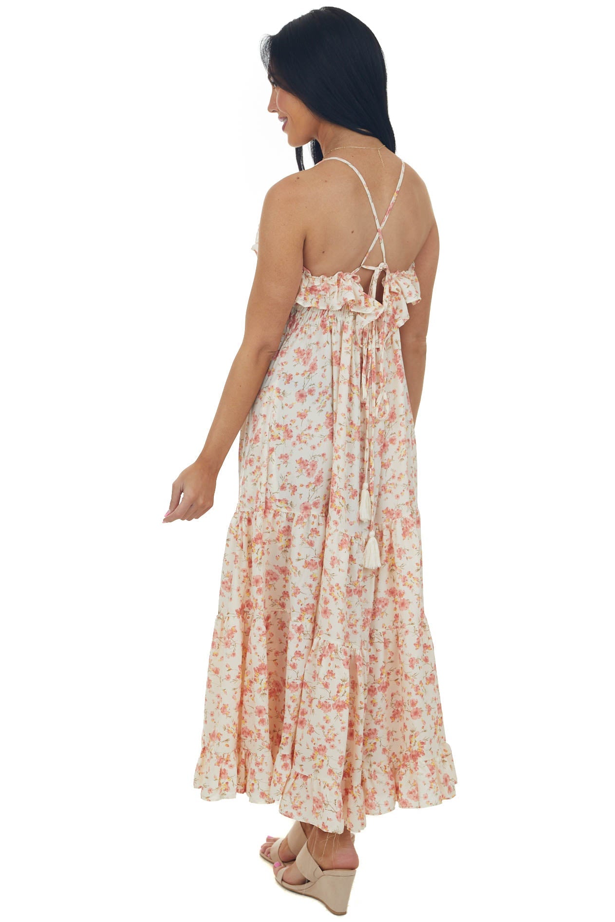 Vanilla and Punch Floral Sleeveless Maxi Dress