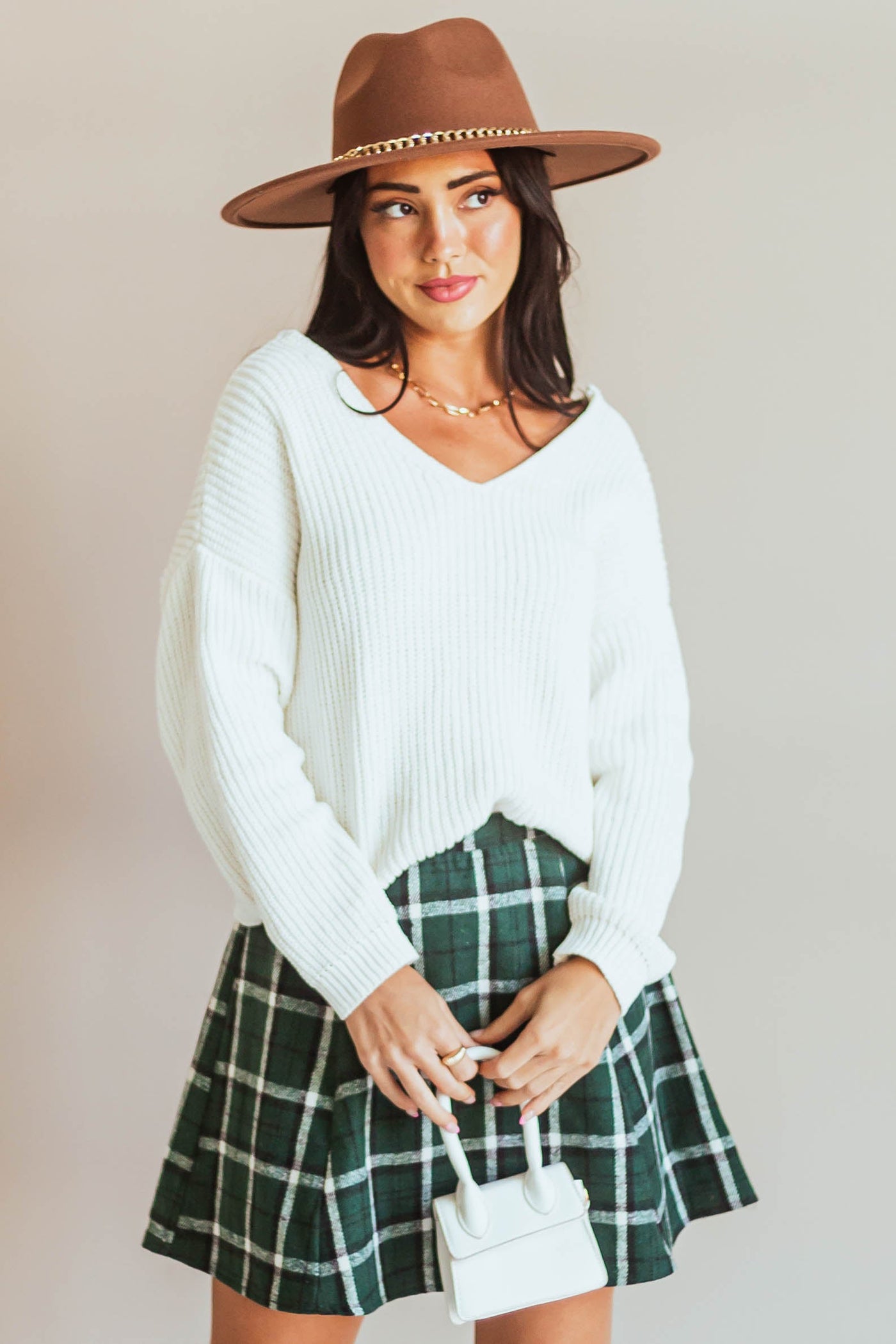 Vanilla Back Twist Drop Shoulder Sweater