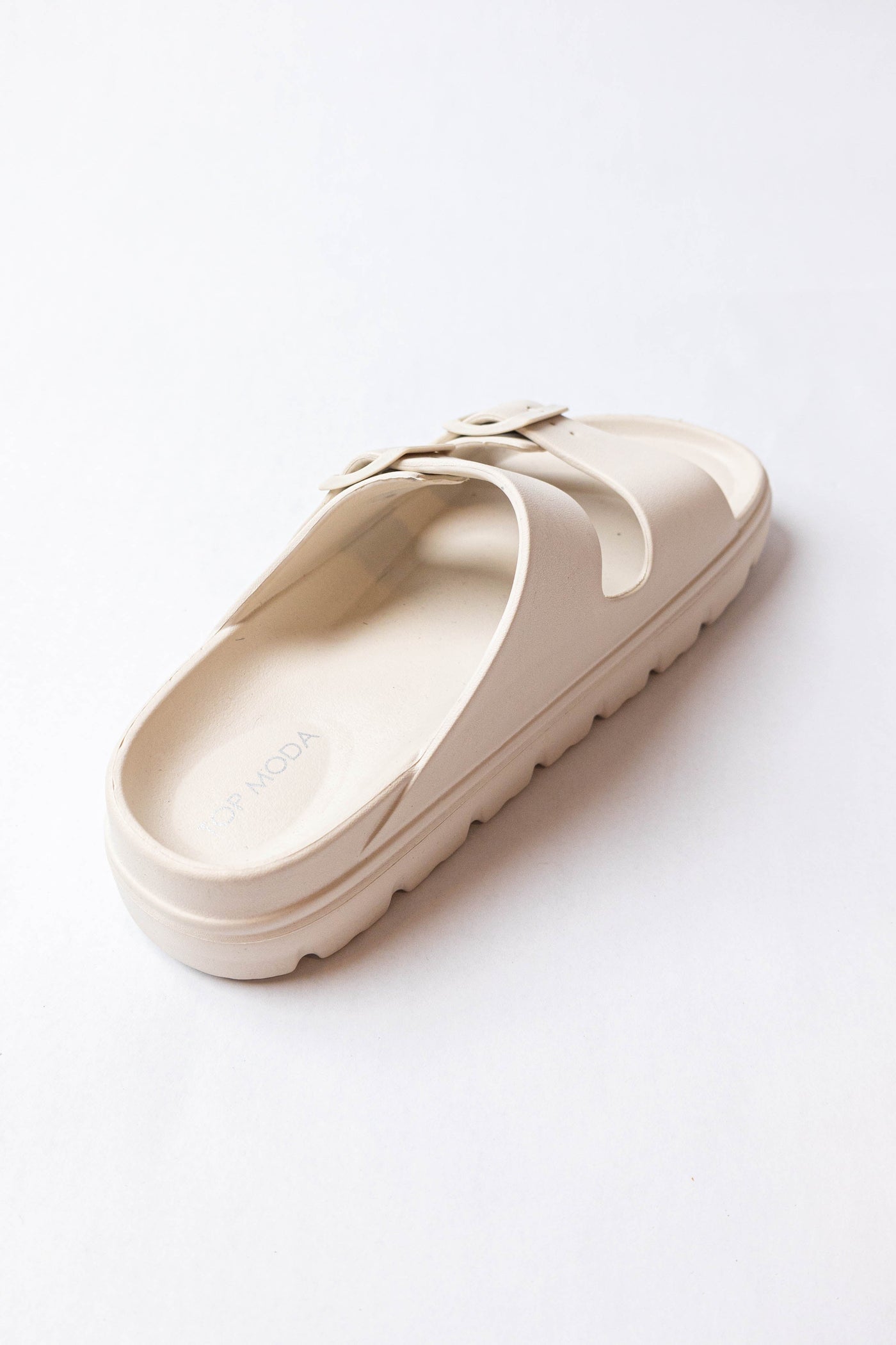 Vanilla Lug Sole Double Buckle Slide Sandals