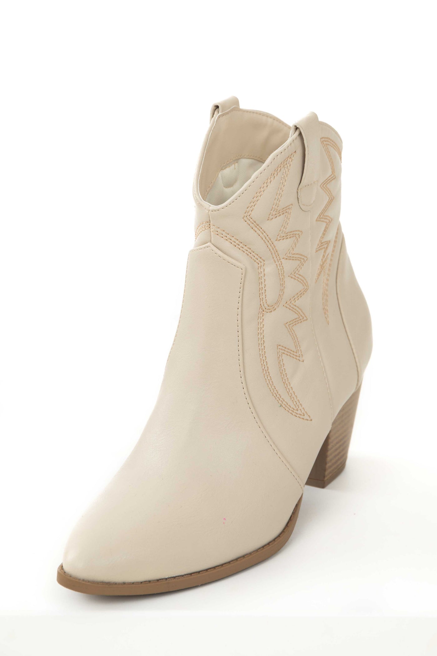 Vanilla Pointed Toe Heeled Western Booties