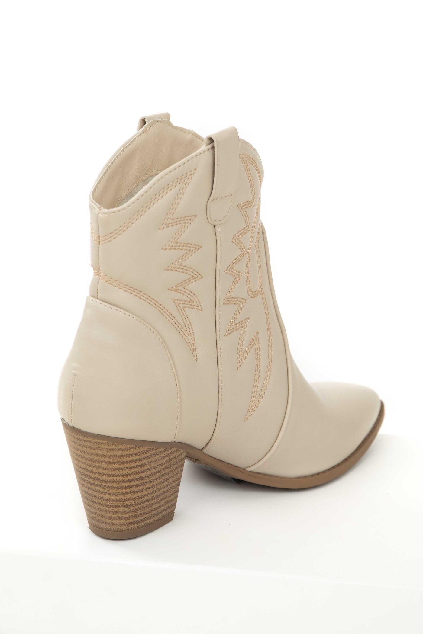 Vanilla Pointed Toe Heeled Western Booties
