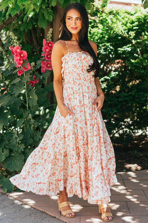 Vanilla and Punch Floral Sleeveless Maxi Dress